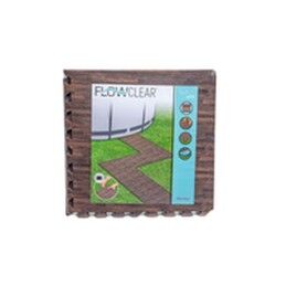 Bestway|Bestway Piso de Espuma para Piscina Retratil Estilo Madeira 12 Peças 50x50 cm Jardim 58712