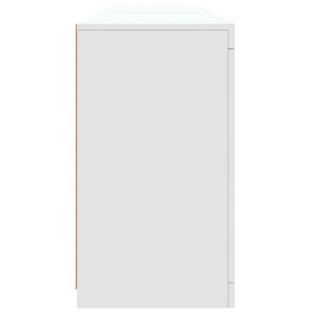 vidaXL Aparador com luzes LED 162x37x67 cm branco