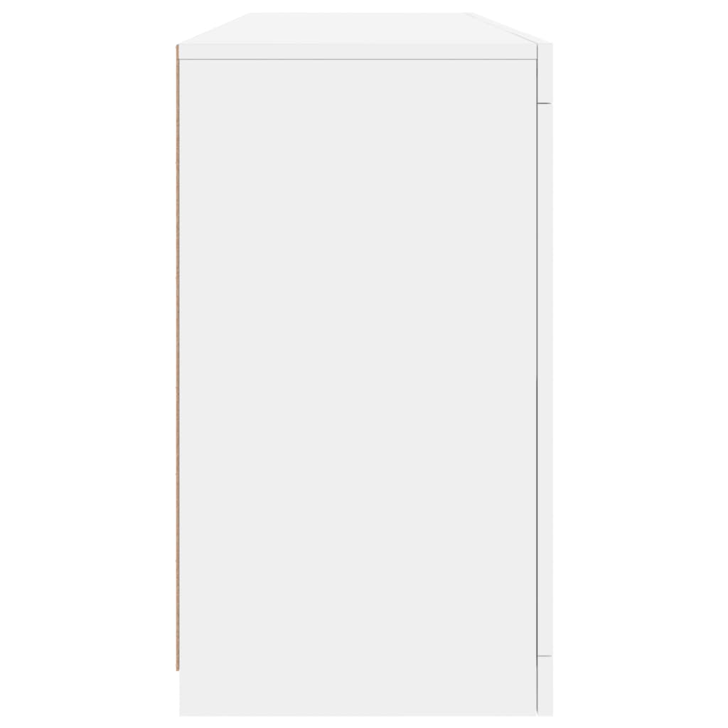 vidaXL Aparador com luzes LED 163x37x67 cm branco