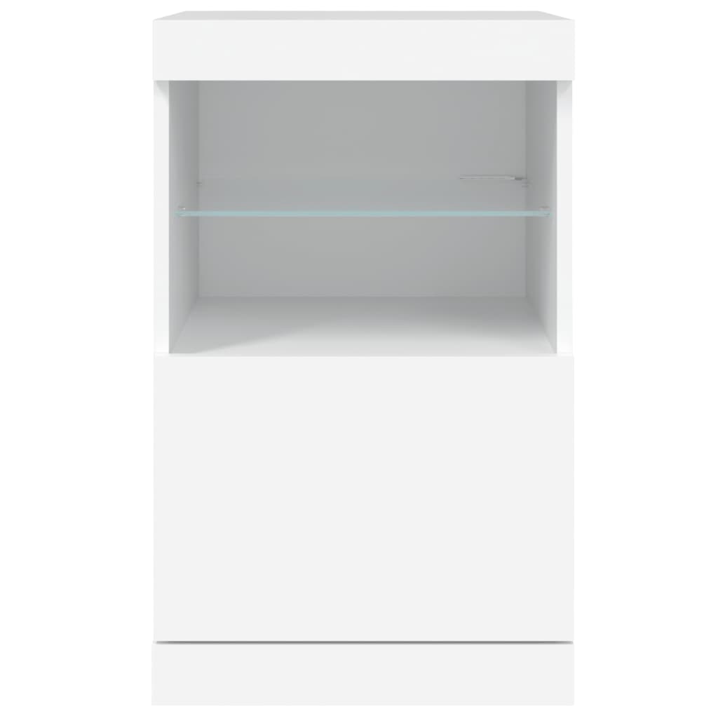 vidaXL Aparador com luzes LED 41x37x67 cm branco