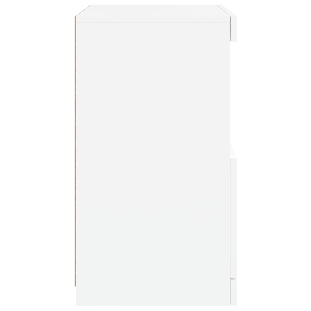 vidaXL Aparador com luzes LED 41x37x67 cm branco