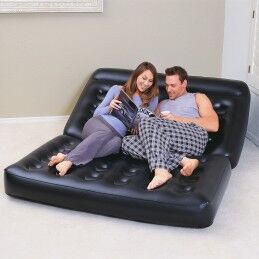 Bestway|Bestway Poltrona Inflável 5 Posições Preto 188x152x64 cm Interior 75054