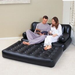Bestway|Bestway Poltrona Inflável 5 Posições Preto 188x152x64 cm Interior 75054