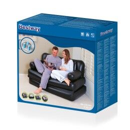 Bestway|Bestway Poltrona Inflável 5 Posições Preto 188x152x64 cm Interior 75054