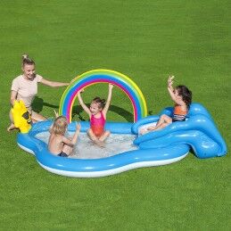 Bestway|Bestway Piscina Inflável Parque de Jogos Arco-íris 257x145x91 cm +2 Anos Jardim 53092