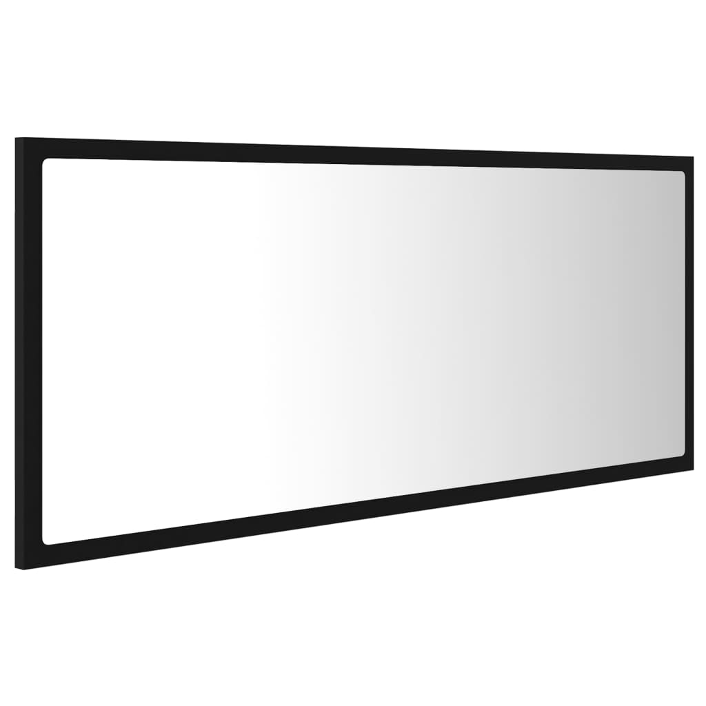 vidaXL Espelho de casa de banho LED 100x8,5x37 cm acrílico preto