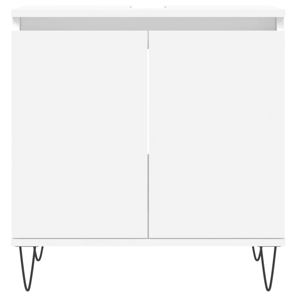 vidaXL Armário de casa de banho 58x33x60 cm derivados madeira branco