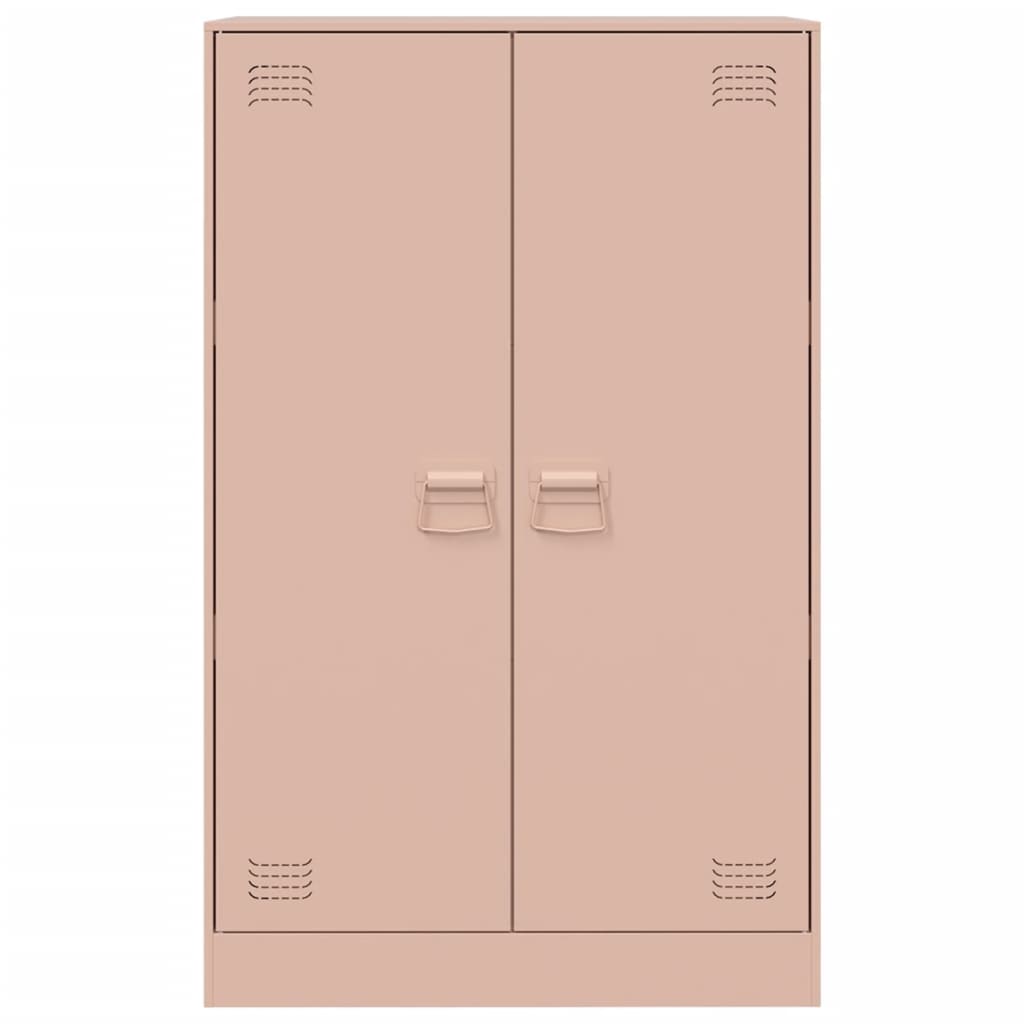 vidaXL Aparador 67x39x107 cm aço rosa