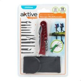 Aktive|Faca multiusos Aktive Verde Camping 2,5 x 9 x 1,2 cm (24 Unidades)