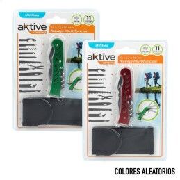 Aktive|Faca multiusos Aktive Verde Camping 2,5 x 9 x 1,2 cm (24 Unidades)