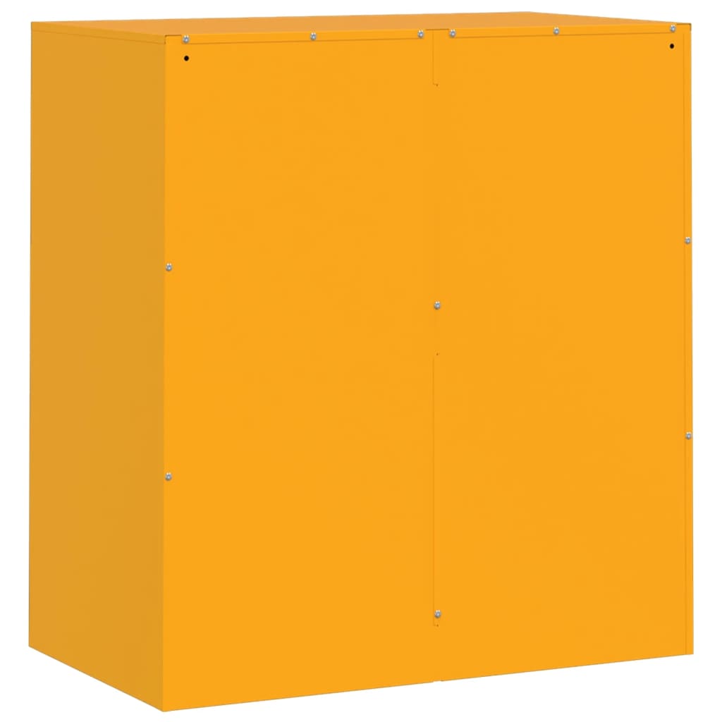 vidaXL Aparador 67x39x73 cm aço amarelo mostarda