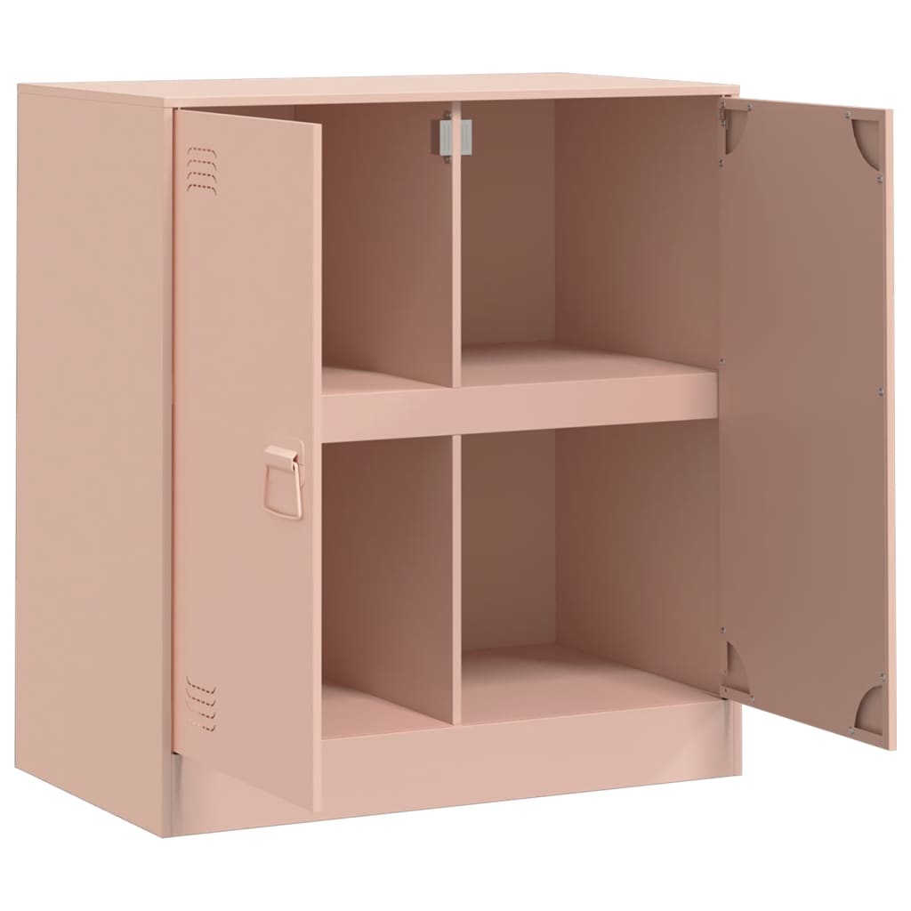 vidaXL Aparador 67x39x73 cm aço rosa