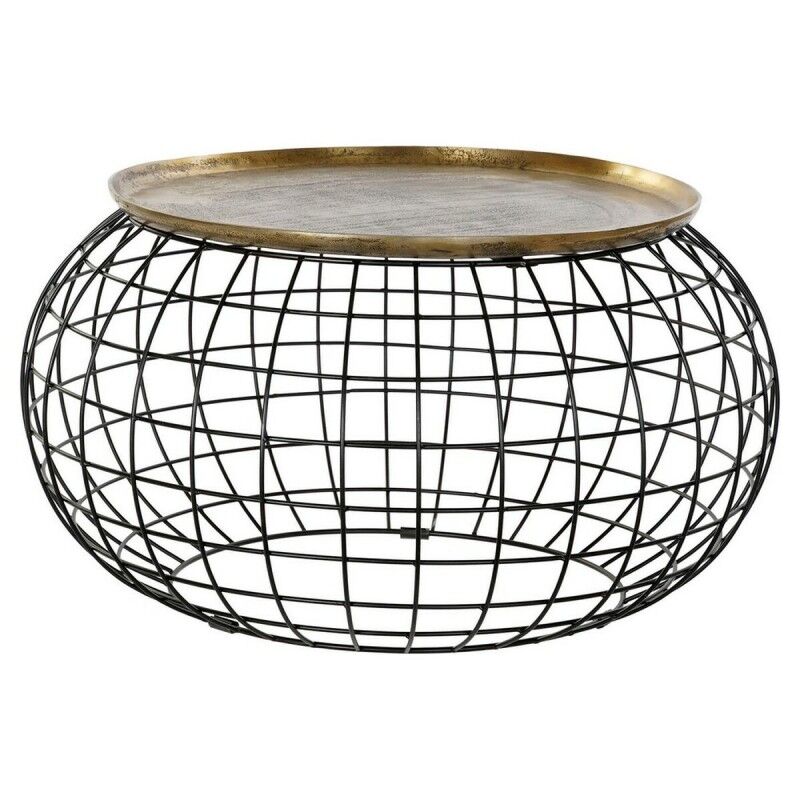 DKD Home Decor|Mesa de apoio DKD Home Decor 80 x 80 x 44 cm Preto Dourado Alumínio Plástico DKD Home Decor|Mesa de apoio DKD Home Decor 80 x 80 x 44 cm Preto Dourado Alumínio Plástico