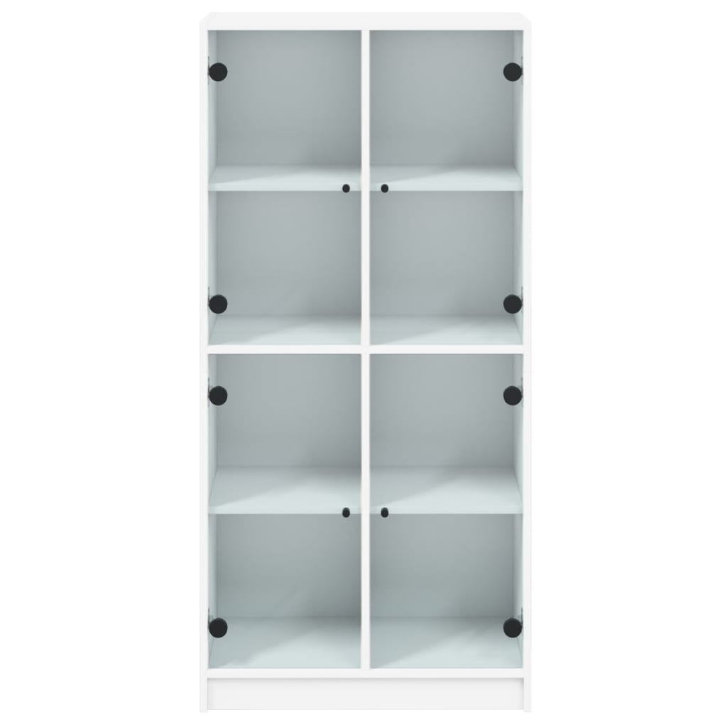 vidaXL Armário alto c/ portas 68x37x142 cm derivados de madeira branco