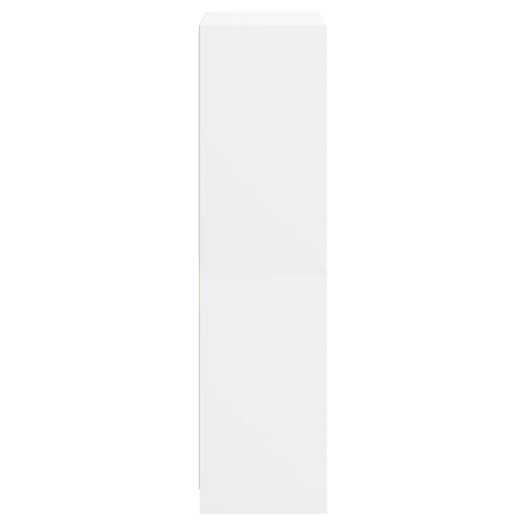 vidaXL Armário alto c/ portas 68x37x142 cm derivados de madeira branco