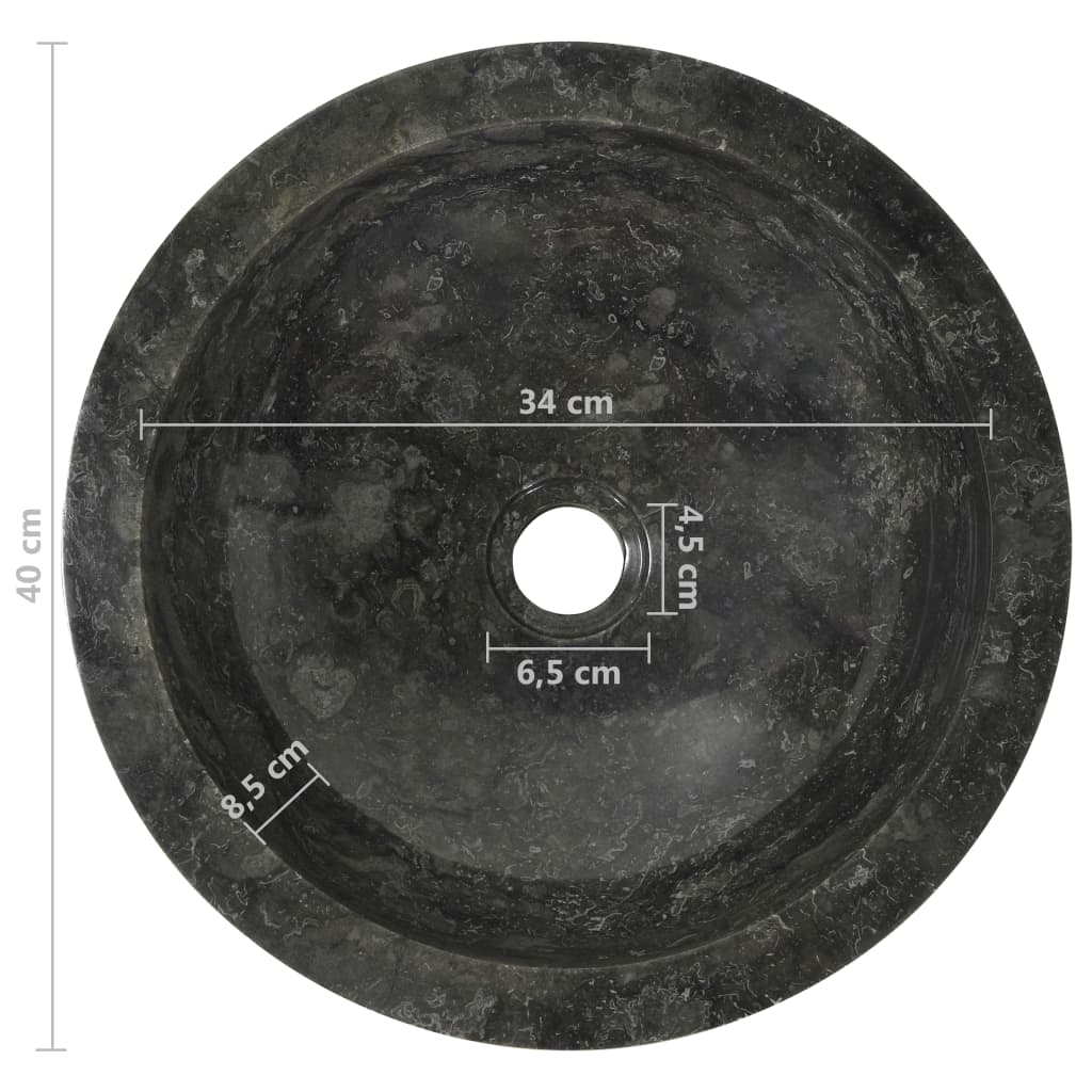 vidaXL Armário de casa de banho teca maciça + lavatórios mármore preto