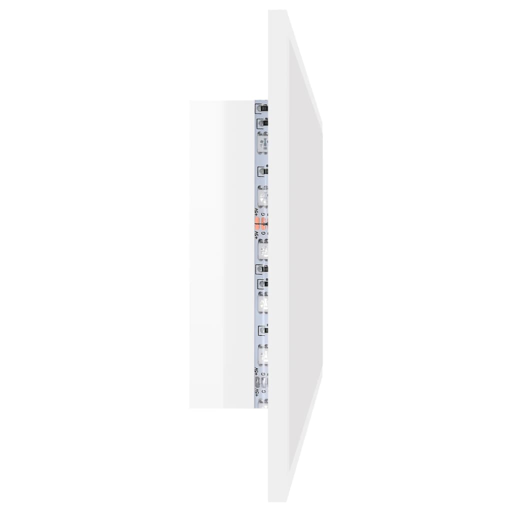 vidaXL Espelho casa banho c/LED 100x8,5x37cm acrílico branco brilhante