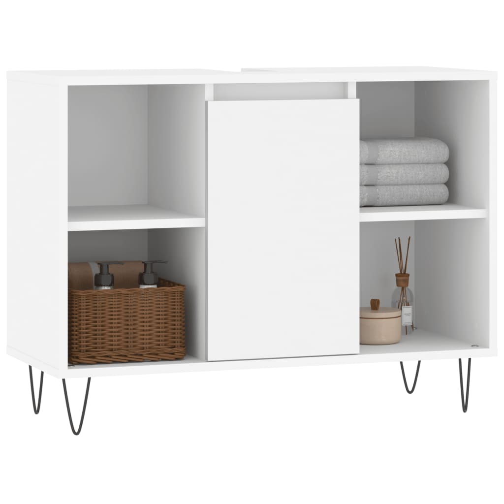 vidaXL Armário de casa de banho 80x33x60 cm derivados madeira branco