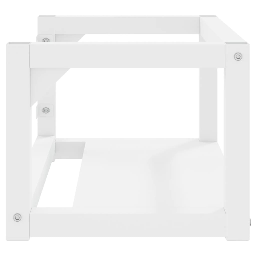 vidaXL Estrutura de parede p/ lavatório ferro 59x38x31 cm branco