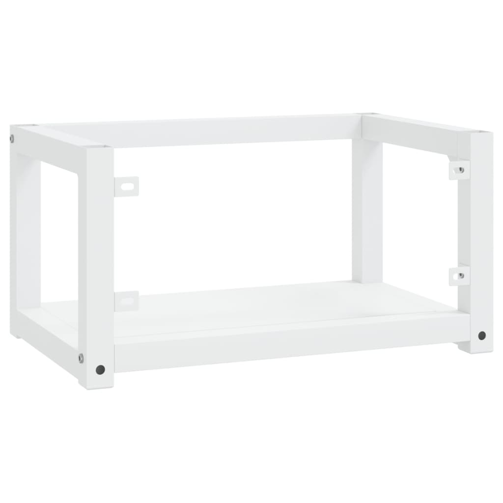 vidaXL Estrutura de parede p/ lavatório ferro 59x38x31 cm branco