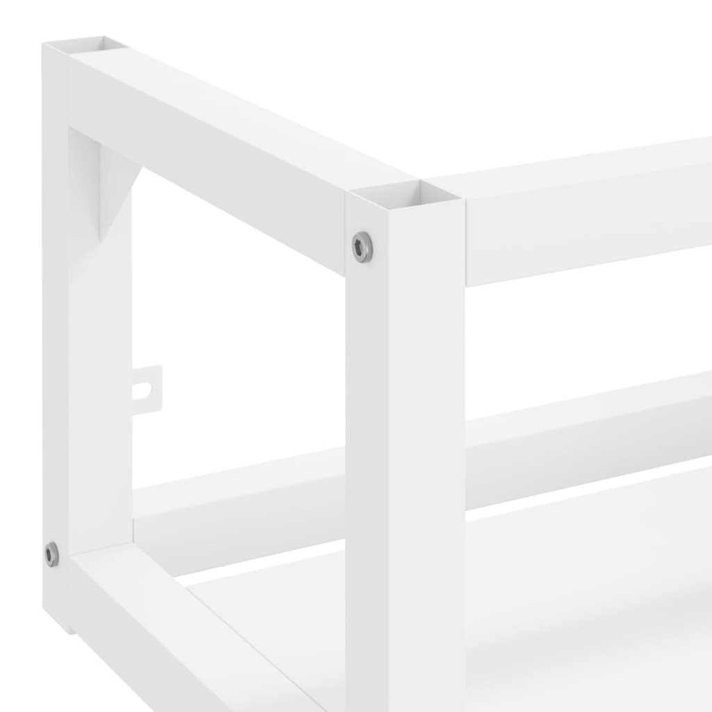 vidaXL Estrutura de parede p/ lavatório ferro 59x38x31 cm branco