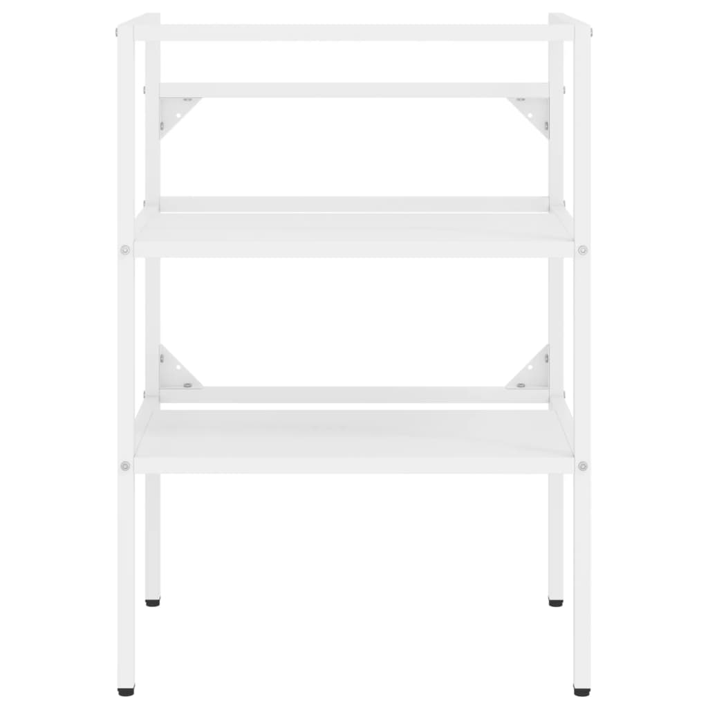 vidaXL Estrutura p/ lavatório casa de banho ferro 59x38x83 cm branco