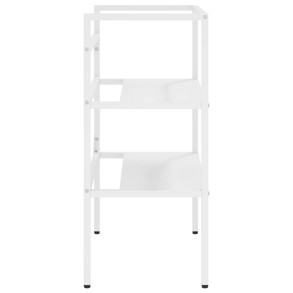 vidaXL Estrutura p/ lavatório casa de banho ferro 59x38x83 cm branco