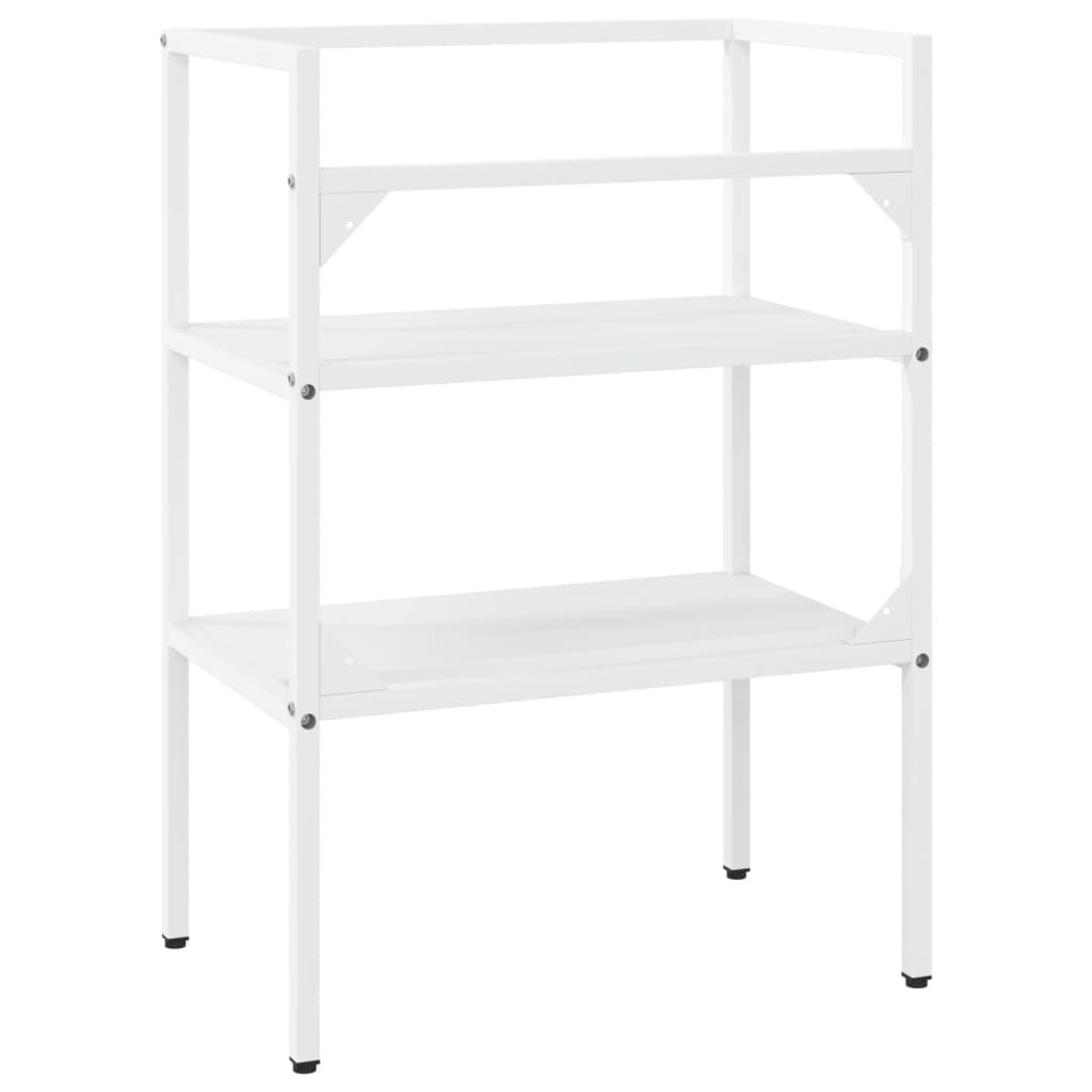 vidaXL Estrutura p/ lavatório casa de banho ferro 59x38x83 cm branco