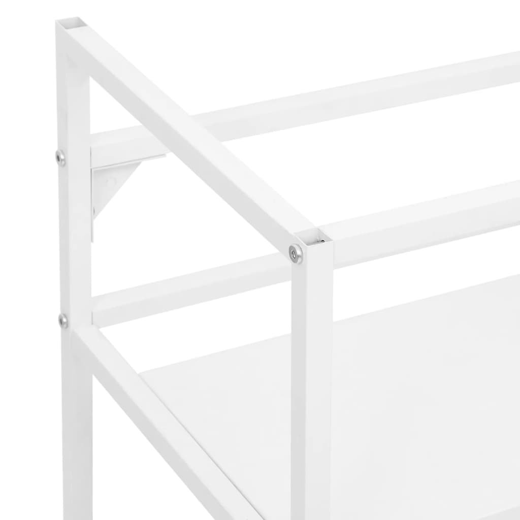 vidaXL Estrutura p/ lavatório casa de banho ferro 59x38x83 cm branco