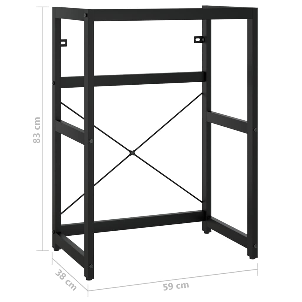 vidaXL Estrutura p/ lavatório casa de banho ferro 59x38x83 cm preto