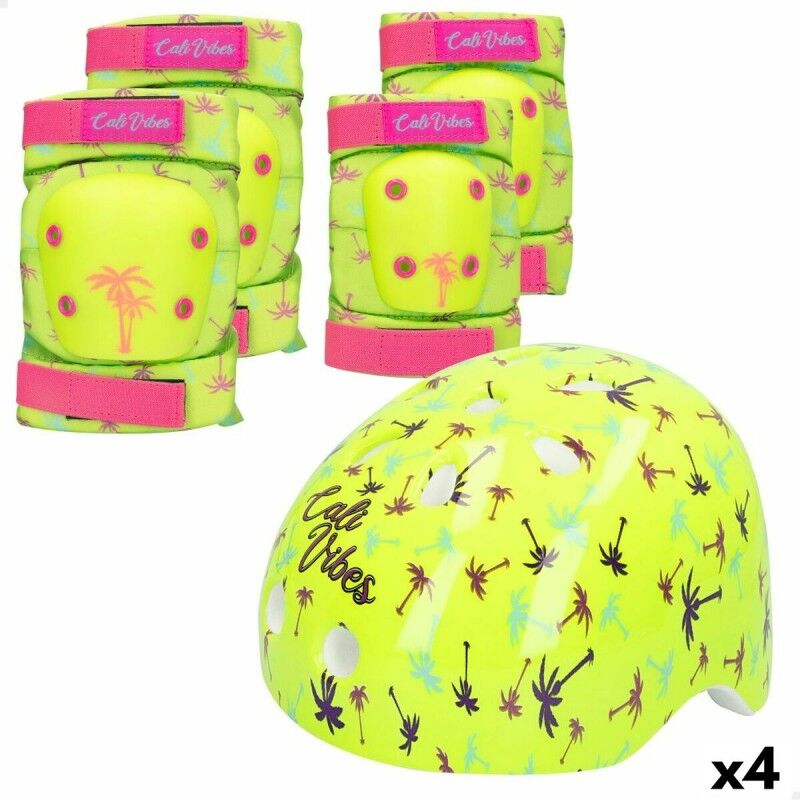 Colorbaby|Conjunto de Proteções de Desporto Colorbaby Neon Cali Vibes Amarelo (4 Unidades) Colorbaby|Conjunto de Proteções de Desporto Colorbaby Neon Cali Vibes Amarelo (4 Unidades)