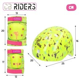 Colorbaby|Conjunto de Proteções de Desporto Colorbaby Neon Cali Vibes Amarelo (4 Unidades)