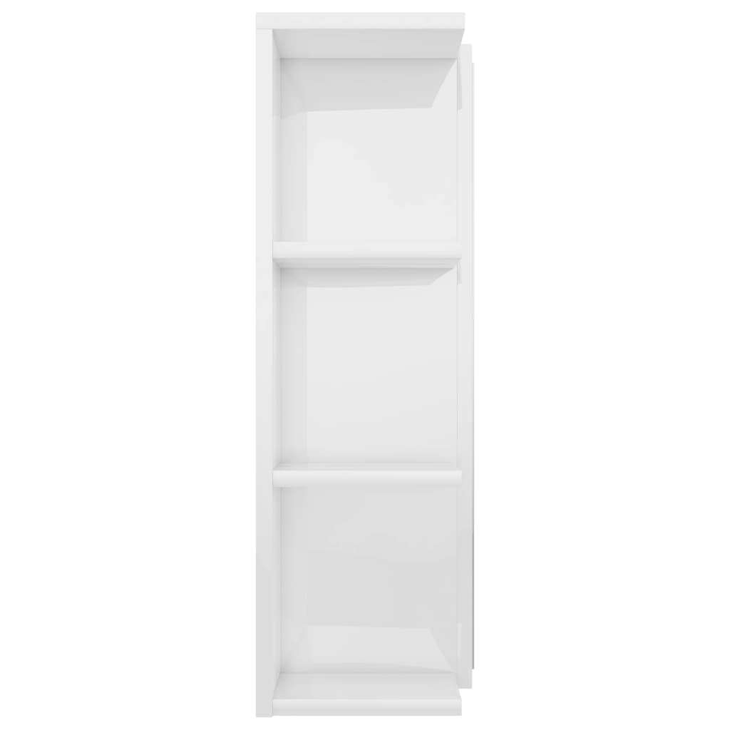 vidaXL Armário casa banho c/ espelho 80x20,5x64cm contraplacado branco