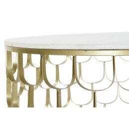 DKD Home Decor|Mesa de apoio DKD Home Decor 81 x 81 x 42 cm Dourado Branco Plástico Mármore Ferro