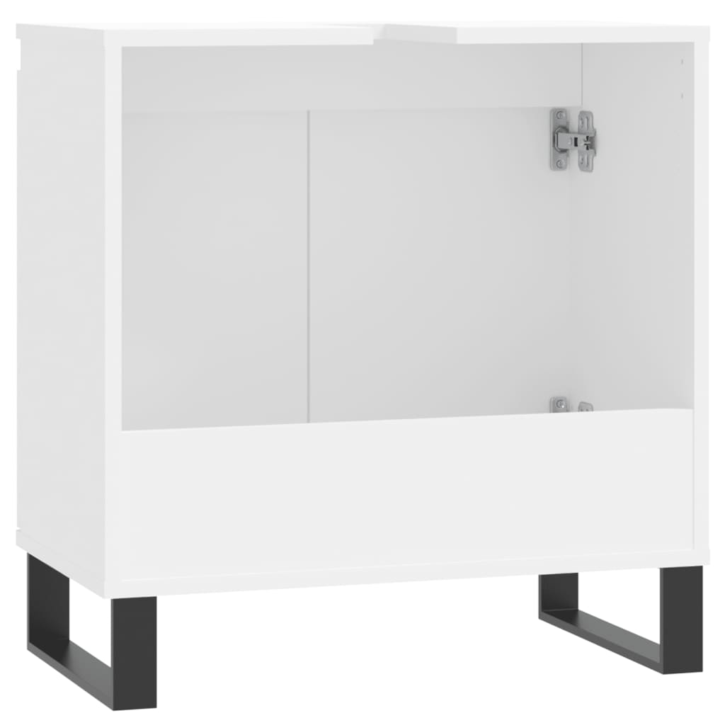 vidaXL Armário de casa de banho 58x33x60 cm derivados madeira branco