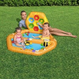 Bestway|Bestway Piscina Insuflável Infantil Abelhas com Bolas 127x119x61 cm +12 Meses Jardim 52639