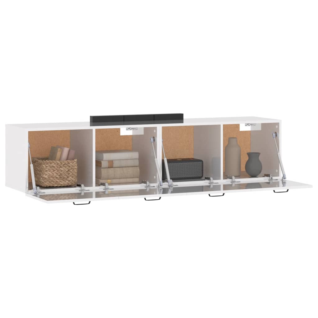 vidaXL Armários parede 2pcs 60x36,5x35 cm madeira branco brilhante