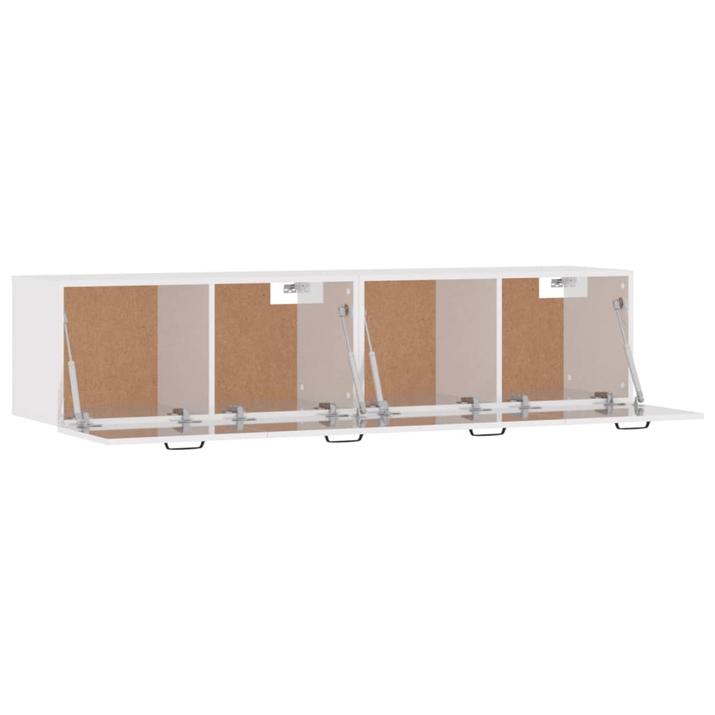 vidaXL Armários parede 2pcs 60x36,5x35 cm madeira branco brilhante