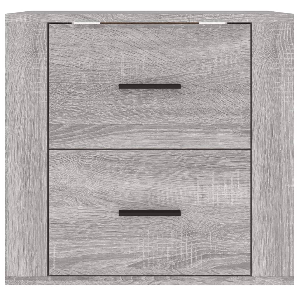 vidaXL Mesa de cabeceira de parede 50x36x47 cm cinzento sonoma