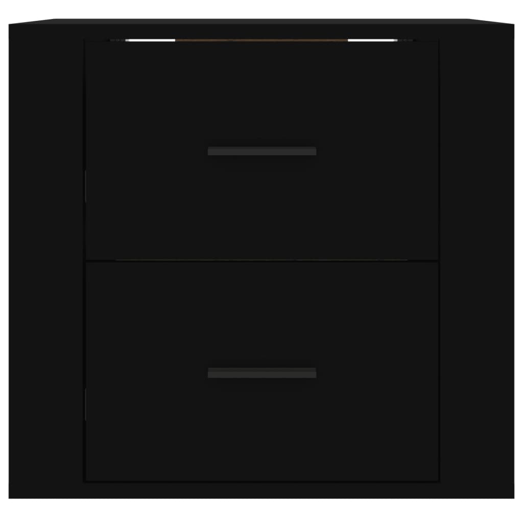 vidaXL Mesa de cabeceira de parede 50x36x47 cm preto