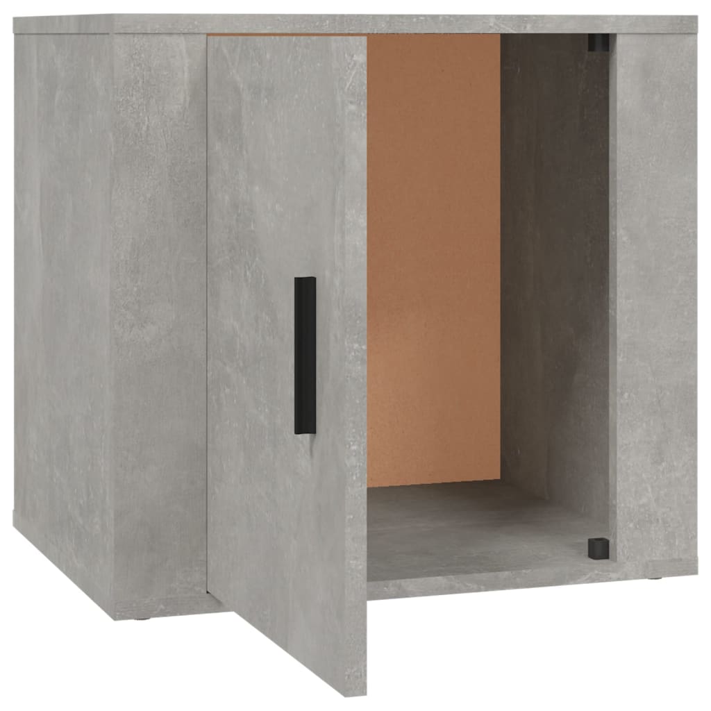 vidaXL Mesa de cabeceira 50x39x47 cm cinzento cimento