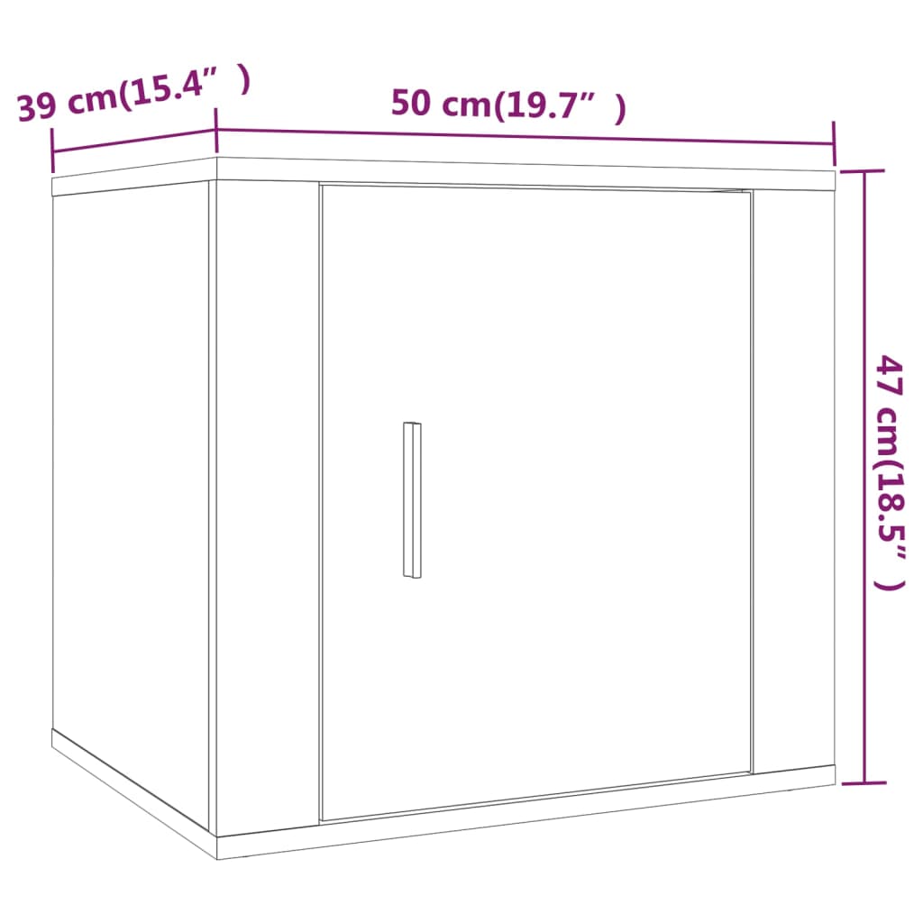 vidaXL Mesa de cabeceira 50x39x47 cm cinzento cimento