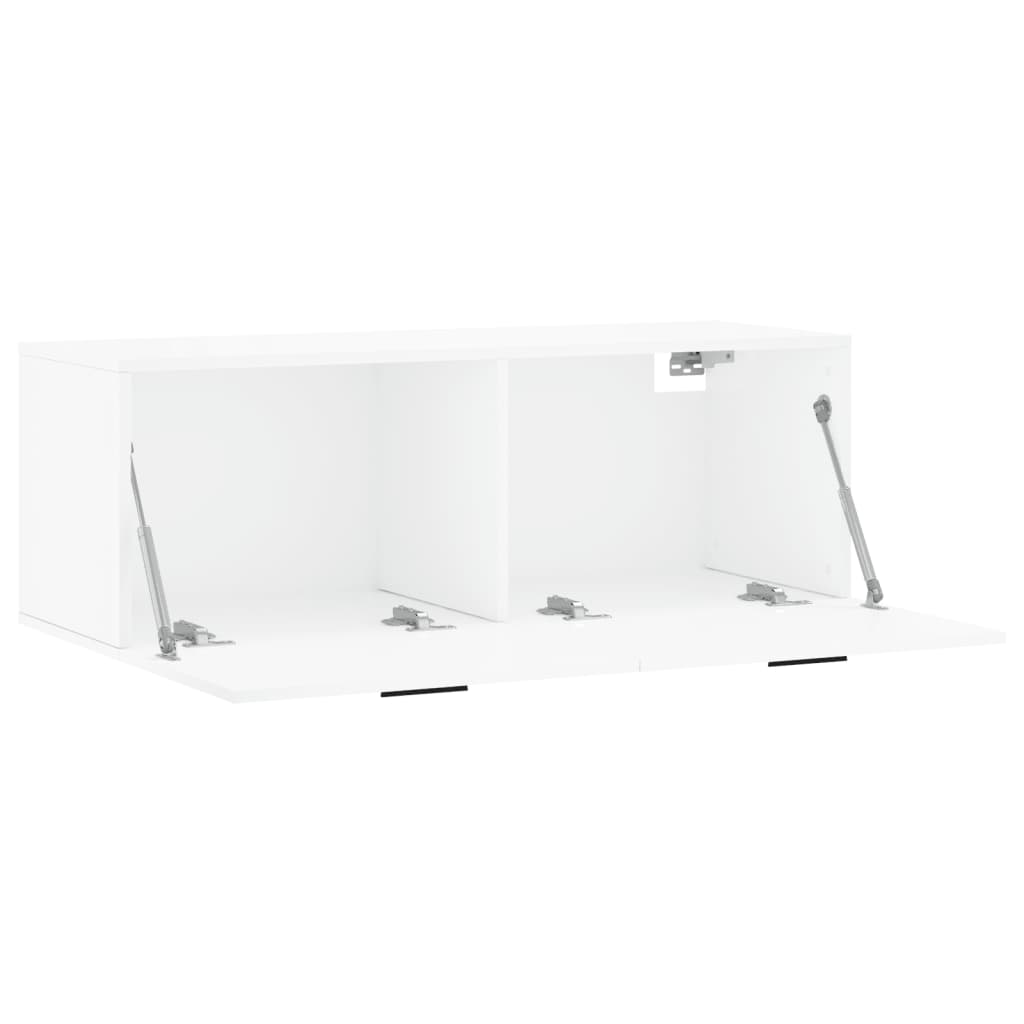 vidaXL Armário parede 100x36,5x35 cm deriv. madeira branco brilhante