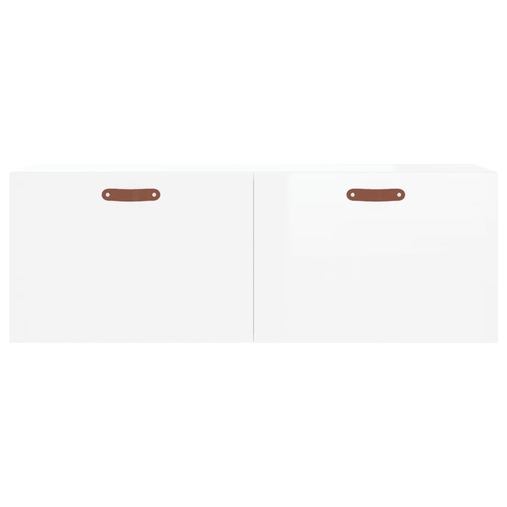 vidaXL Armário parede 100x36,5x35 cm deriv. madeira branco brilhante