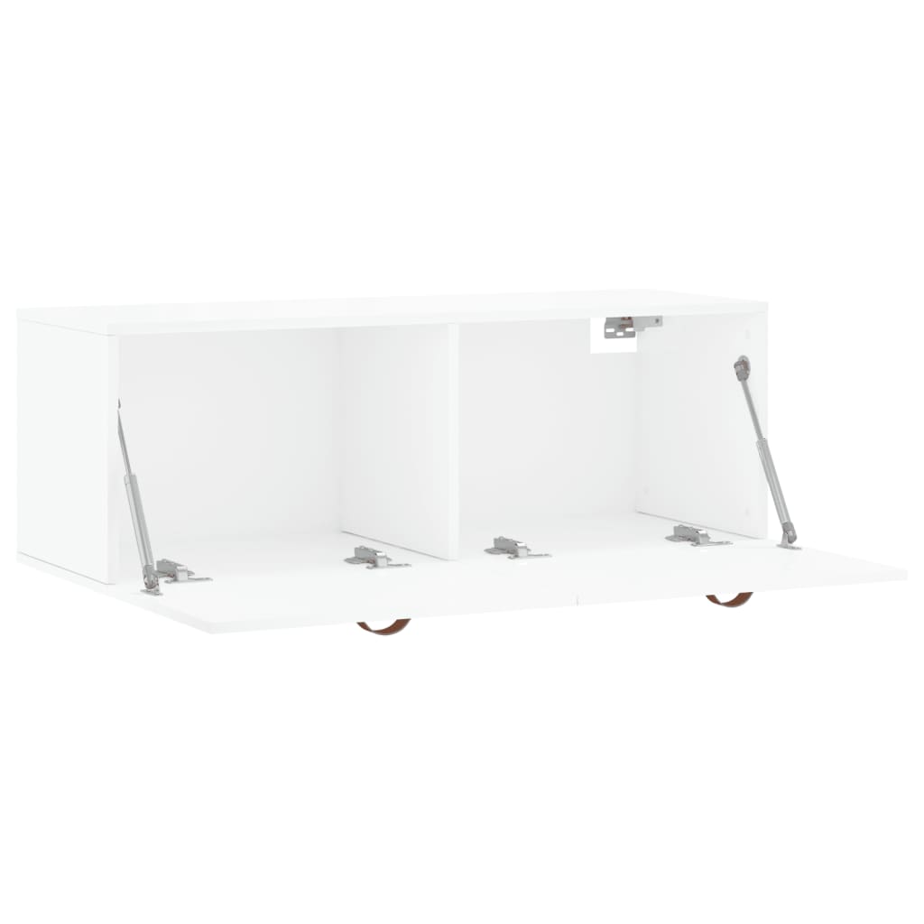 vidaXL Armário parede 100x36,5x35 cm deriv. madeira branco brilhante