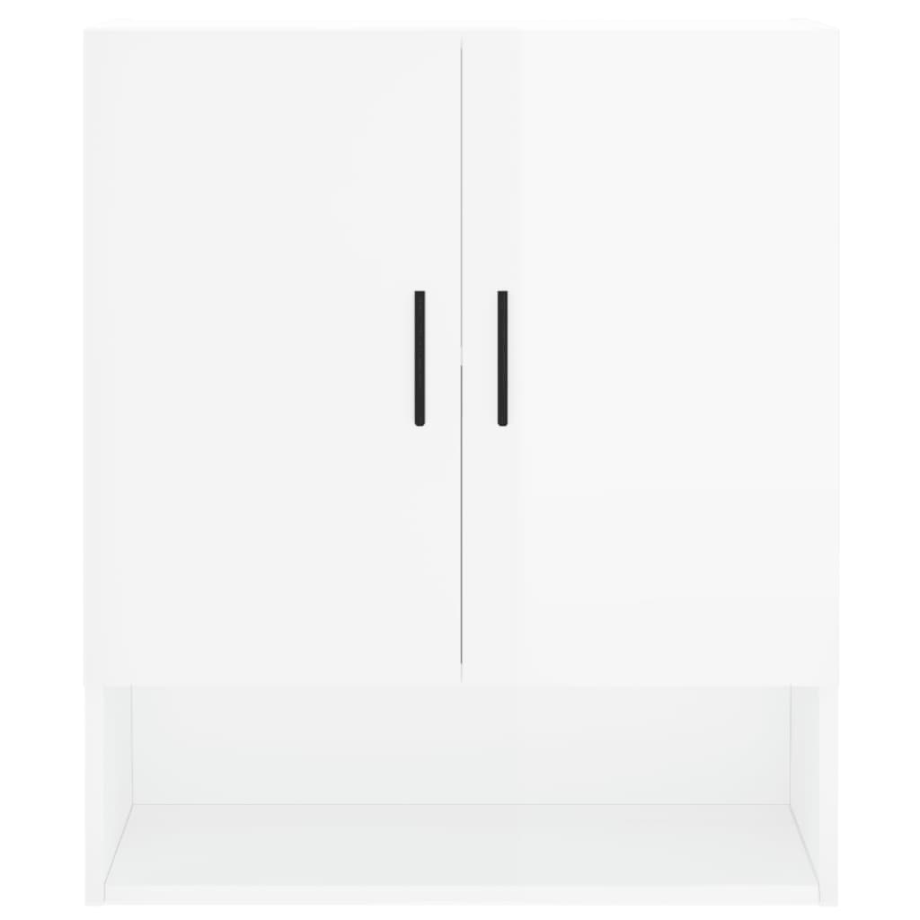 vidaXL Armário de parede 60x31x70cm derivados madeira branco brilhante