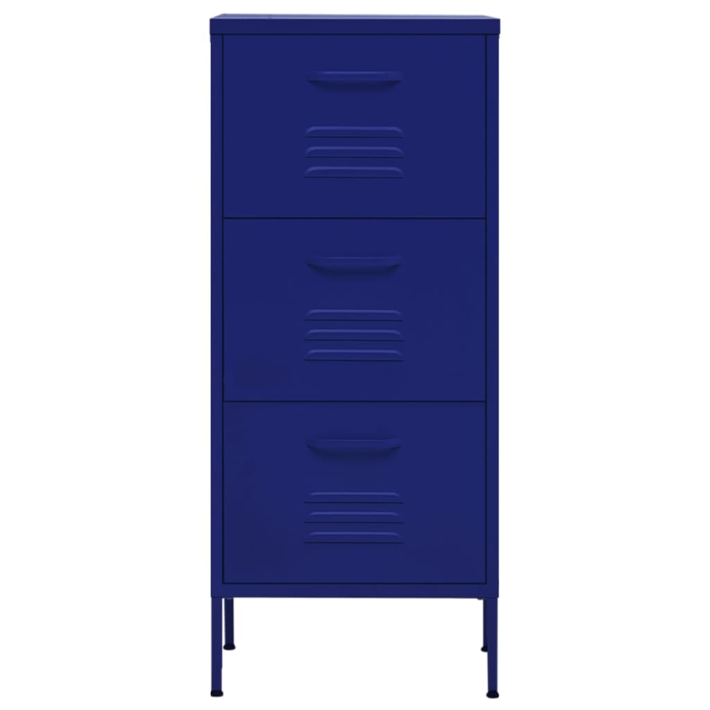 vidaXL Armário de arrumação aço 42,5x35x101,5 cm azul-marinho