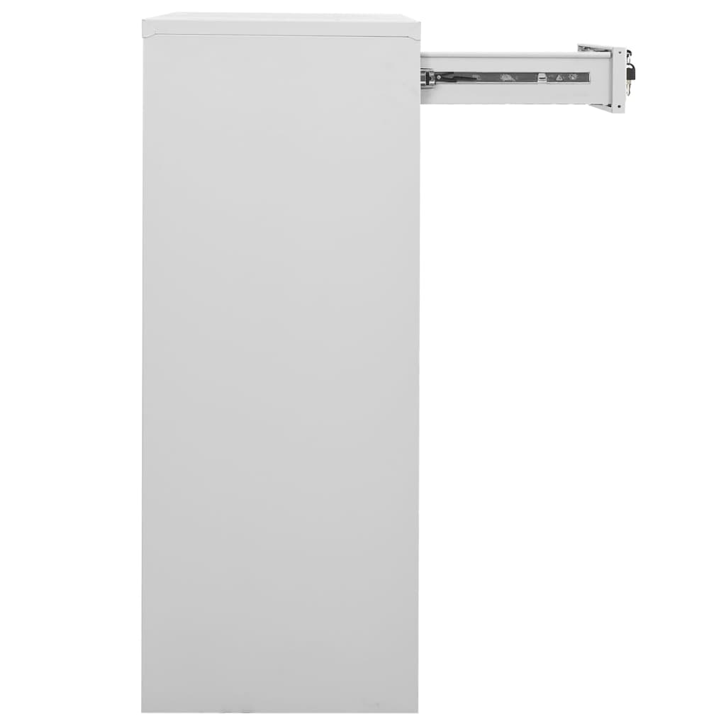 vidaXL Armário de escritório 90x40x102 cm aço cinzento-claro