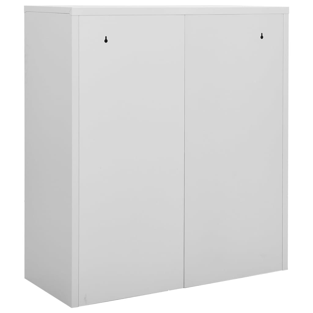 vidaXL Armário de escritório 90x40x102 cm aço cinzento-claro