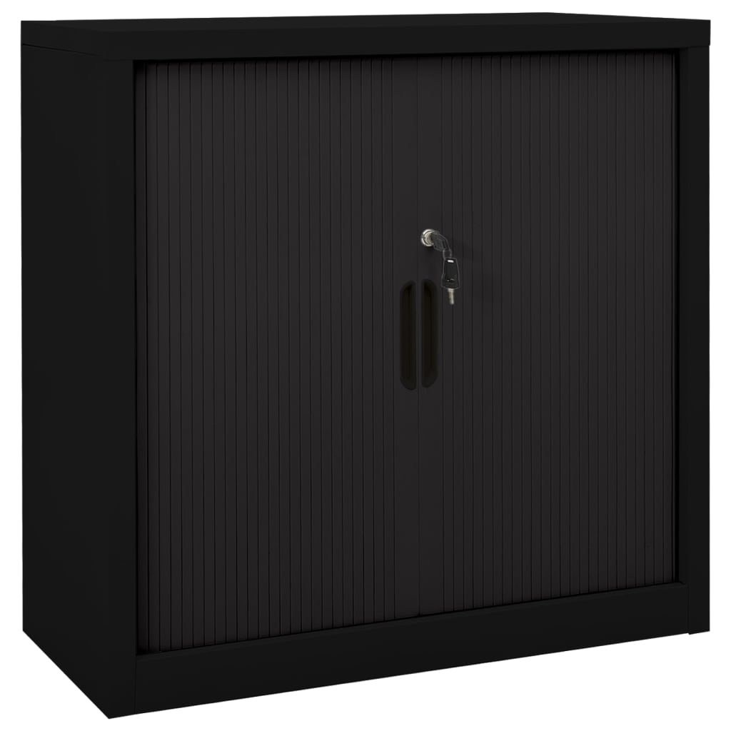 vidaXL Armário com porta deslizante 90x40x90 cm aço preto